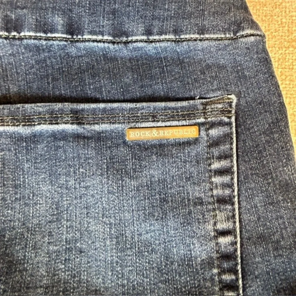 Rock & Republic Women's Denim RX Fever Pull On Jeans 12 R013586 Stretch Slim Fit